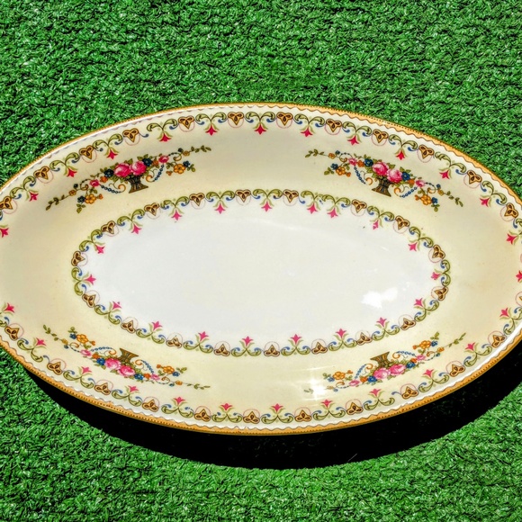 Moritz Zdekauer MZ Czechoslovakia Porcelain Vintage Oval Serving Bowl Dish EUC - Picture 6 of 6